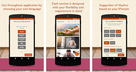 Daily Mudras - best yoga apps for Android