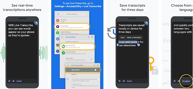 Live Transcribe - best voice to text apps for Android