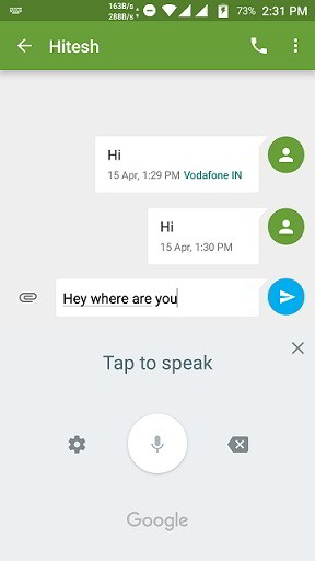 googke keyboard voice to text