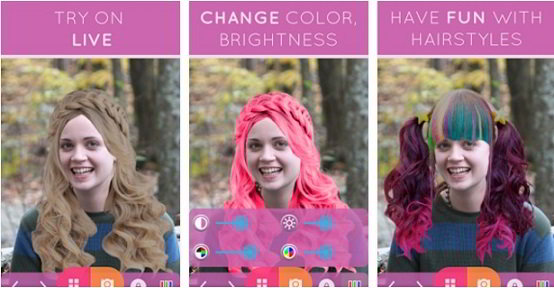 hair style mirror APP download : best hair styling apps