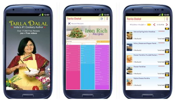 tarla dalal recipes app