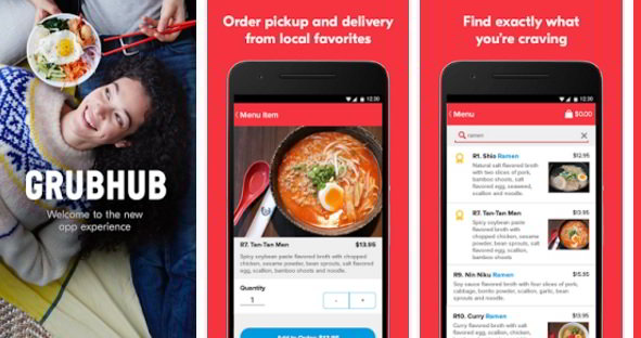 GrubHub: best food ordering apps