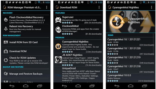 ROM Manager app