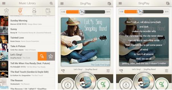 singplay Android iOS Free Karaoke apps 2017