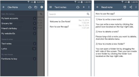 clevnote Android app