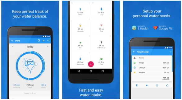 hydro coach - best water drinking app for Android