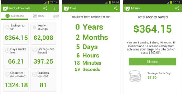 smoke free Android iPhone app