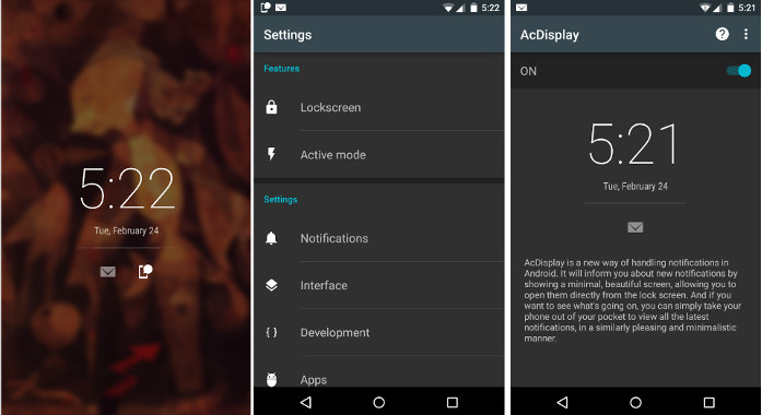 acdisplay - best Android notification apps 2016