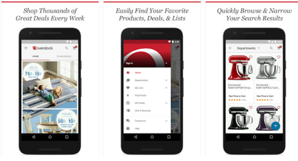 overstock : best apps like Wish shopping