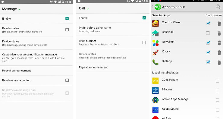 Shouter - best notification apps for Android