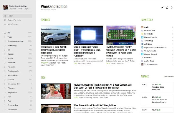 feedly - best apps for Chrome OS