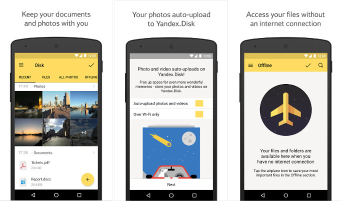 yandex disk - top cloud storage apps