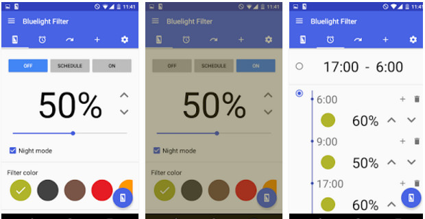 bluelight filter for eye care - best night mode apps