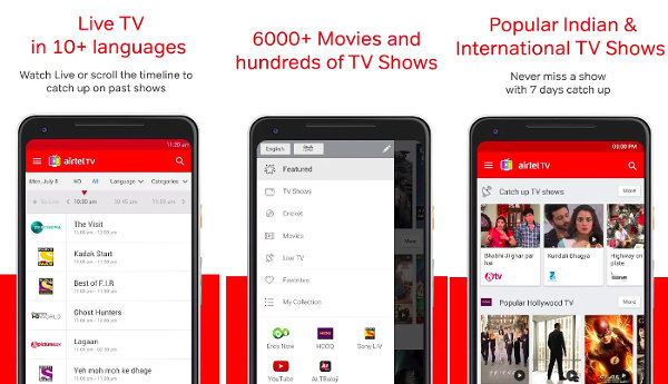 Airtel TV - Indian Live TV apps