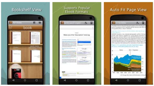 android pdf reader landscape