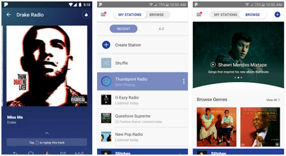 Pandora Radio app