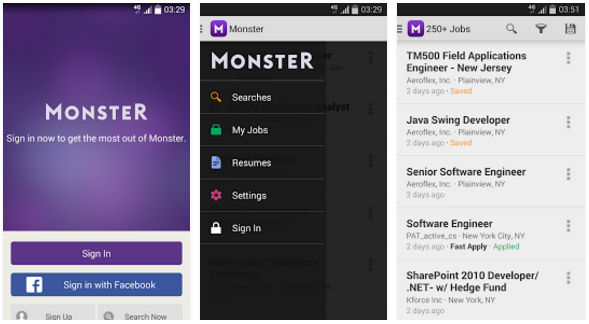 Monster - best job apps for Android and iOS