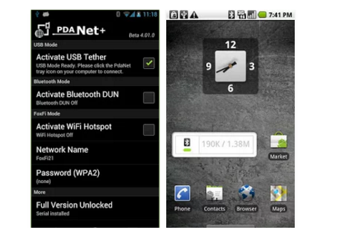 PDANet Plus - best Android tethering app