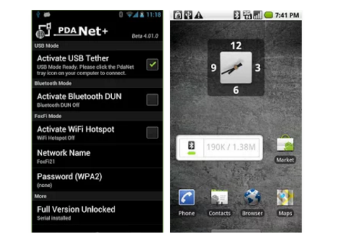 PDANet Plus - nejlepší aplikace pro tethering systému Android