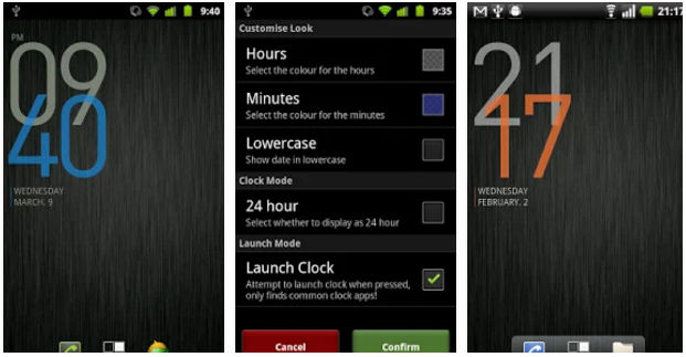 BobClockD3 clock widget for Android