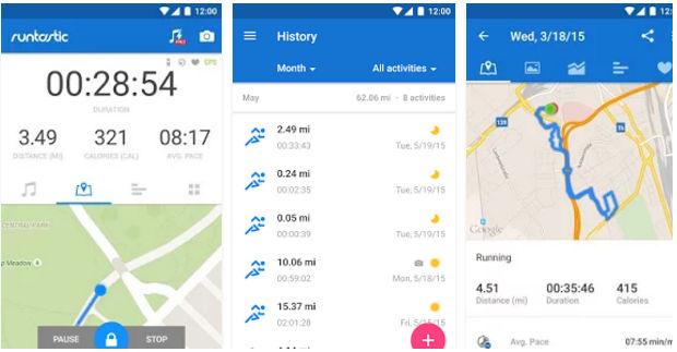 Runtastic app