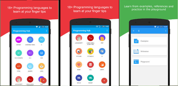 Programming Hub - apps to learn coding
