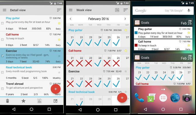 Goal and habit tracker