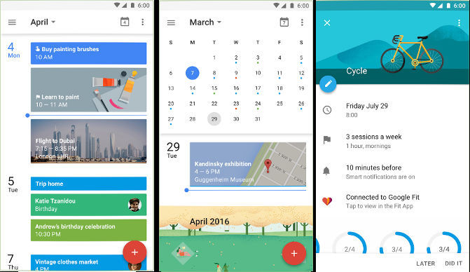 Google Calendar app