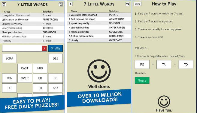 7 Little Words game