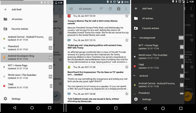 RSS Reader app for iOS and Android