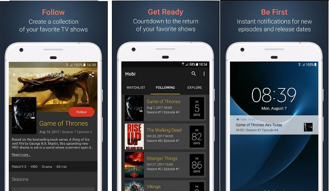 Hobi - best tv listings apps