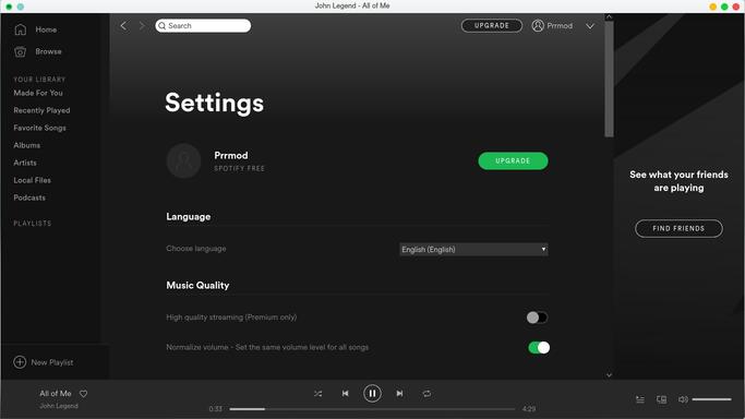 Spotify Settings