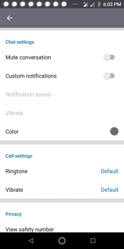 Signal app profile