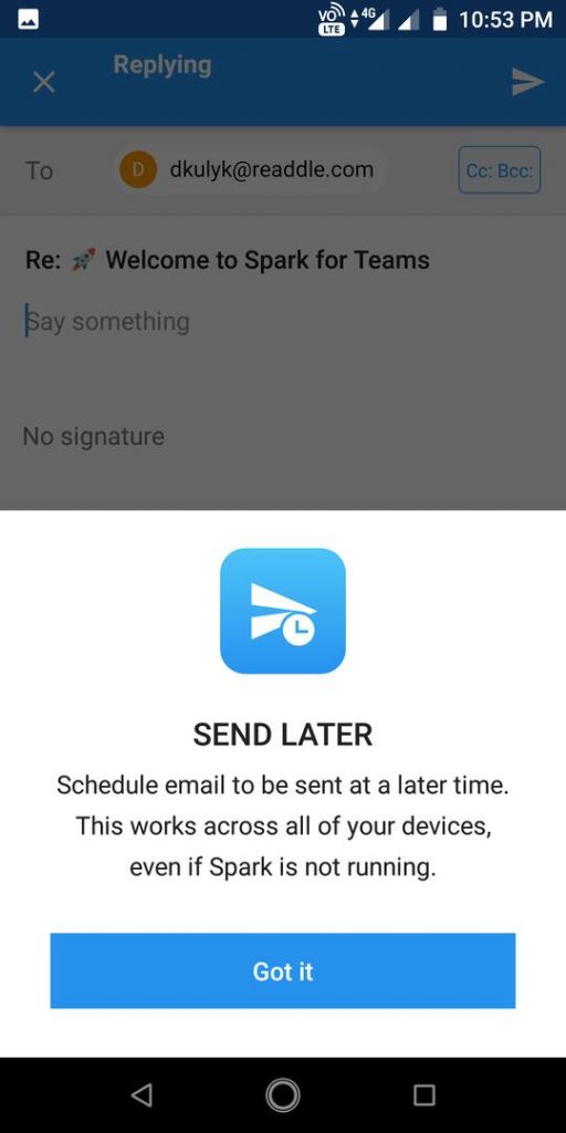 email scheduling