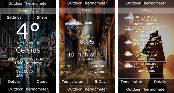 outdoor thermometer app for Android and iOS