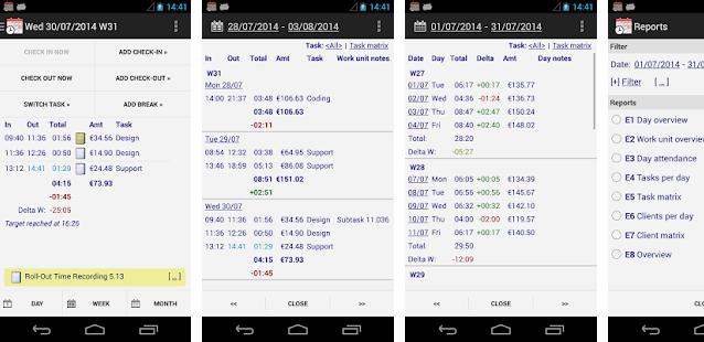 Time Recording - timesheet apps for Android